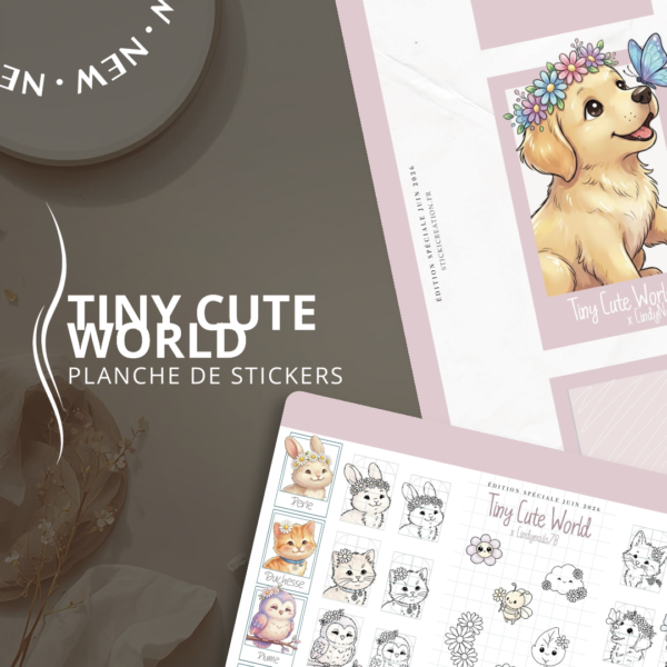 STICKER CARD -Tiny Cute World x Cindynails78 - JUIN 2026