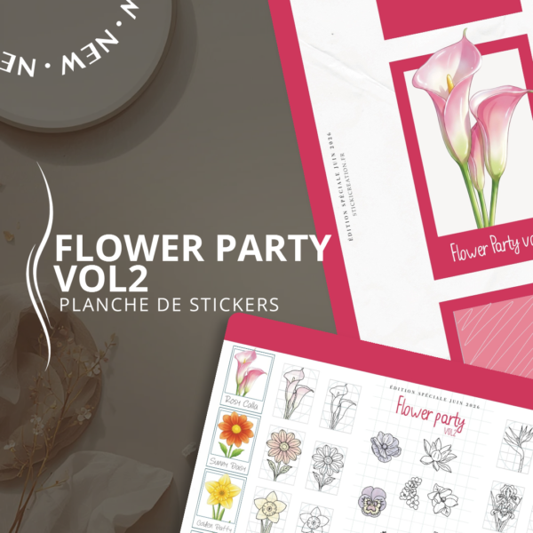 STICKER CARD -Flower Party vol2 - JUIN 2026