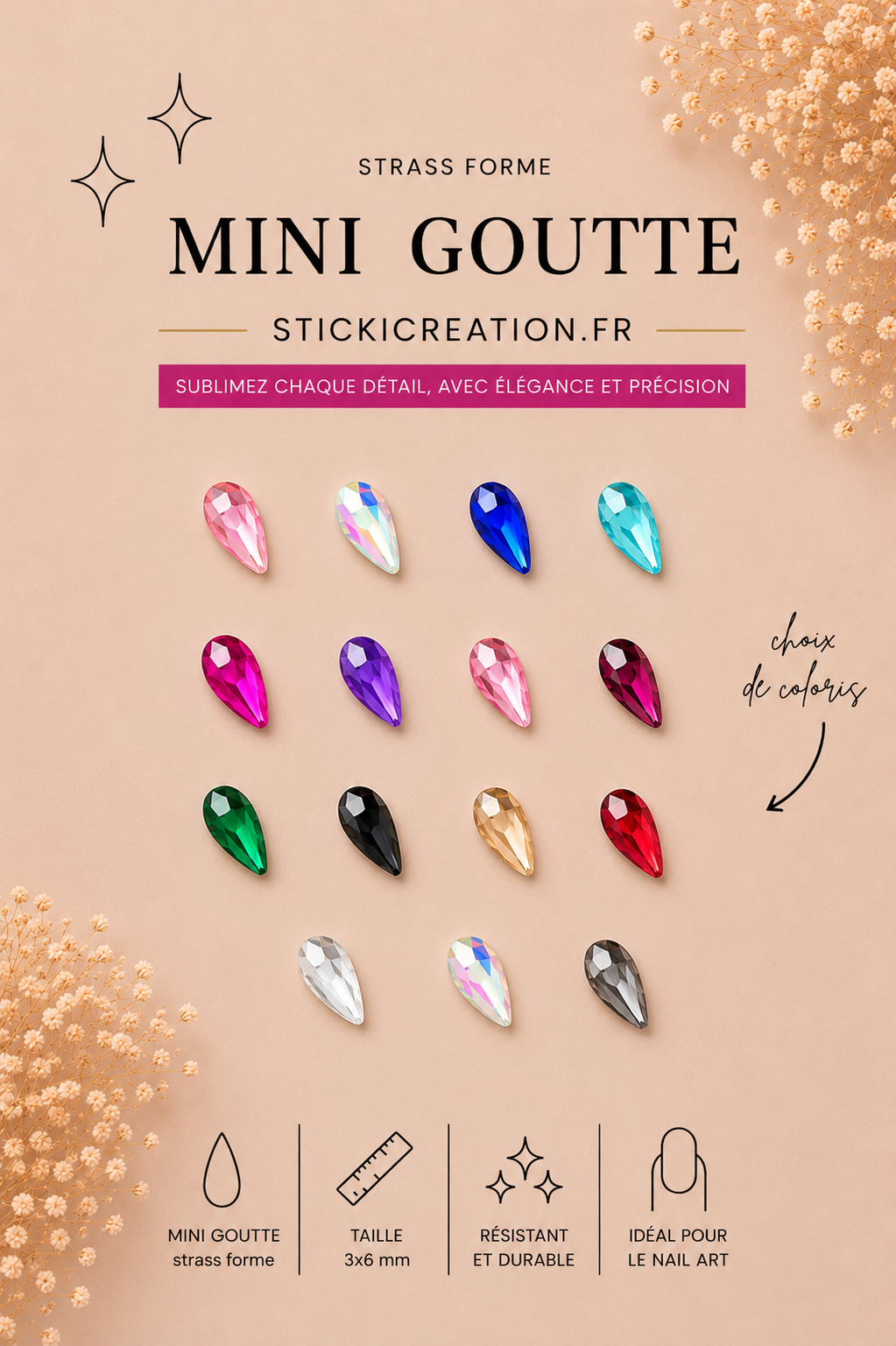 MINI GOUTTE - STRASS FORME