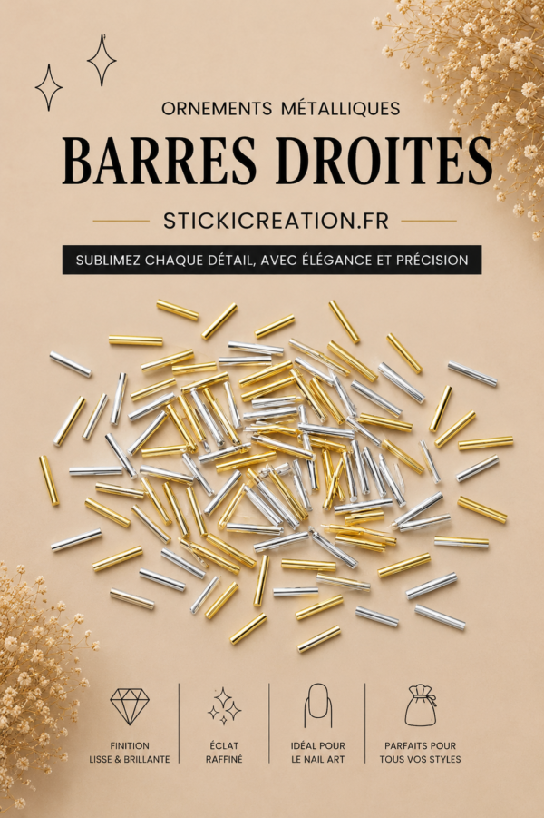 Ornement - barre droite or