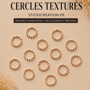 Ornement - Cercle texturé - Rose gold