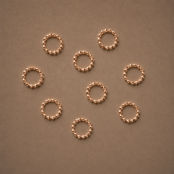 Ornement - Cercle texturé - Rose gold