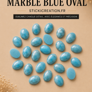 MARBLE Blue OVAL - Pierre
