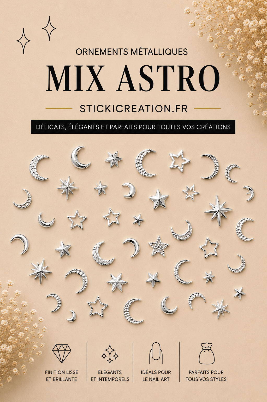Ornement - Mix astro ARGENT