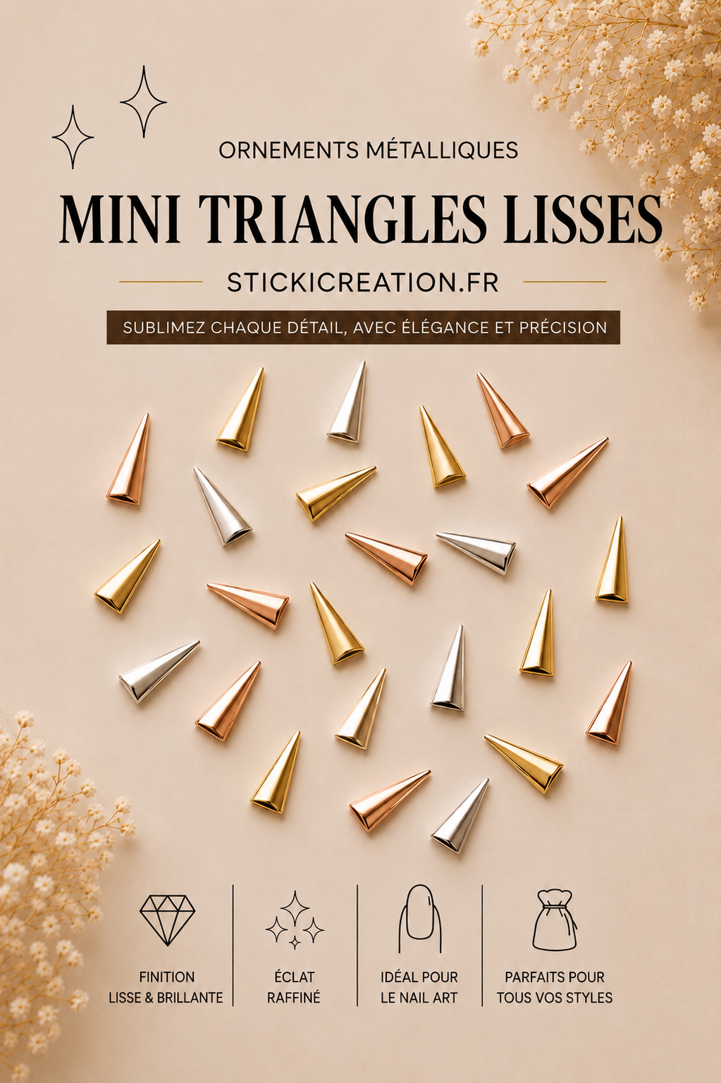Ornement - Mini Triangle lisse