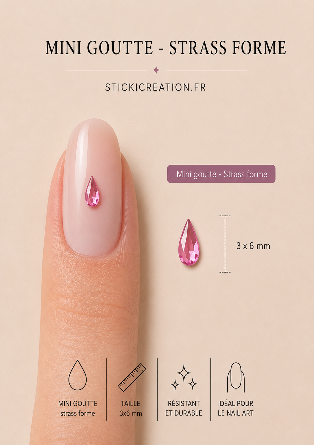 MINI GOUTTE - STRASS FORME – Image 2
