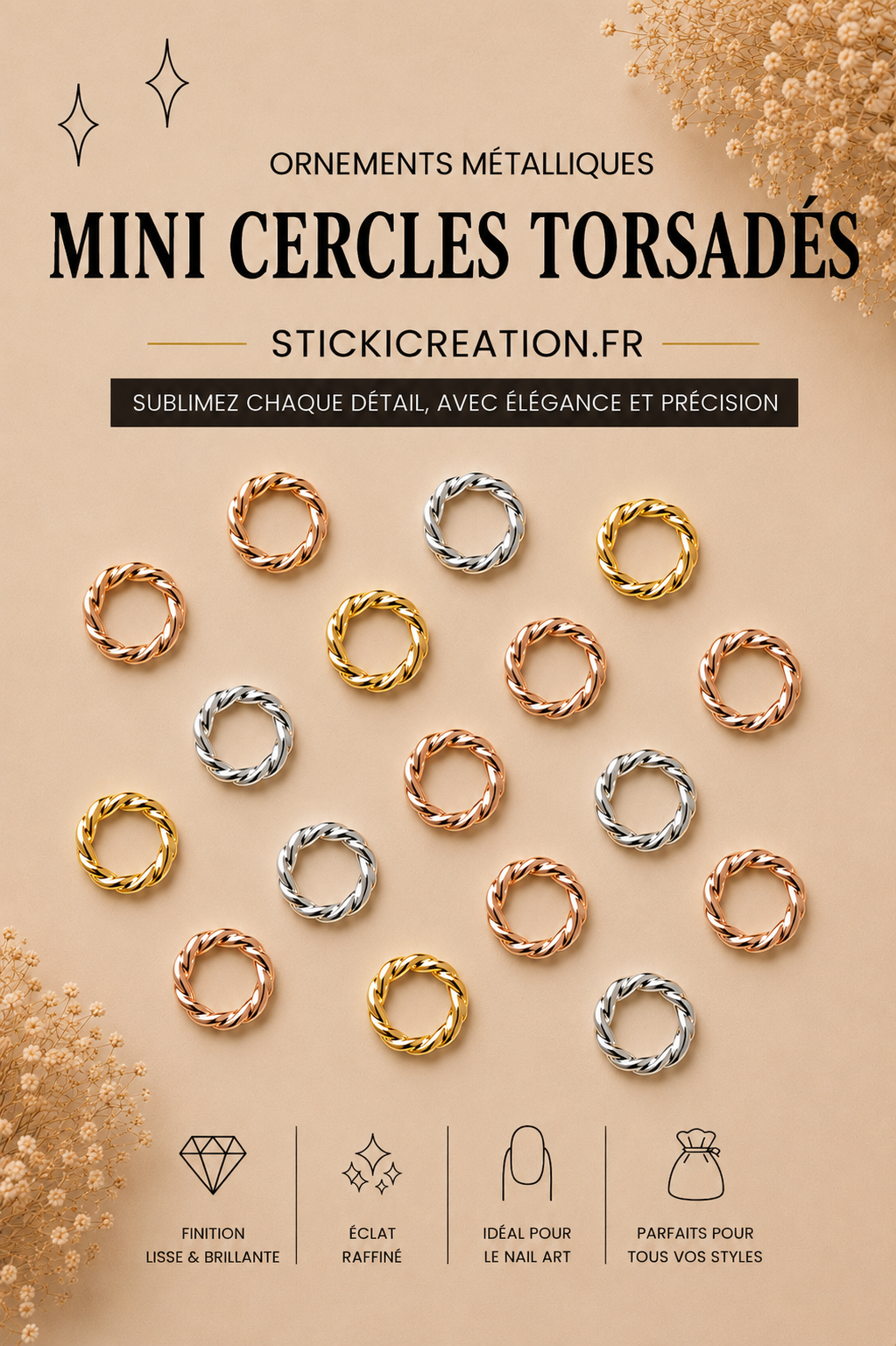 Ornement - Mini Cercle torsadé