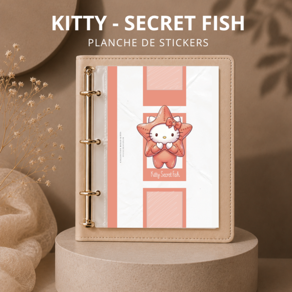 STICKER CARD -Kitty - Disney Secret FISH - JUILLET 2026
