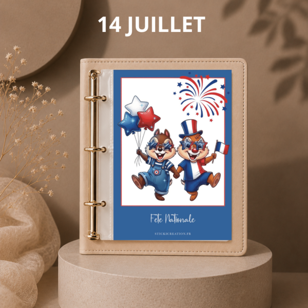 STICKER CARD -14 Juillet! « Gift of July »
