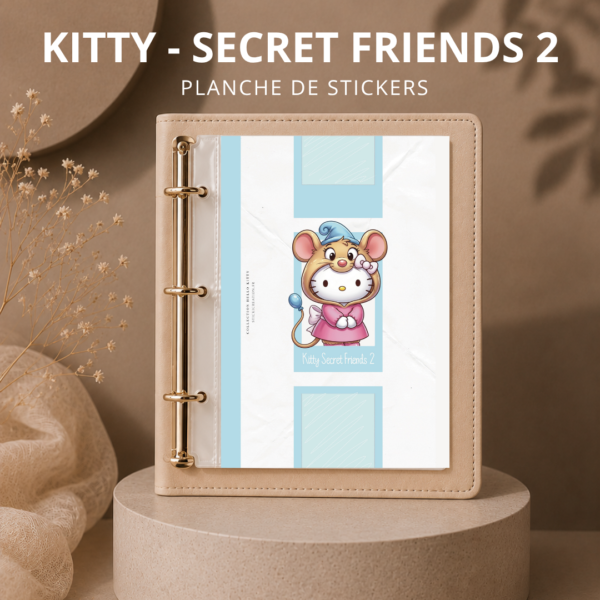 STICKER CARD -Kitty - Disney Secret FRIENDS 2 - JUILLET 2026