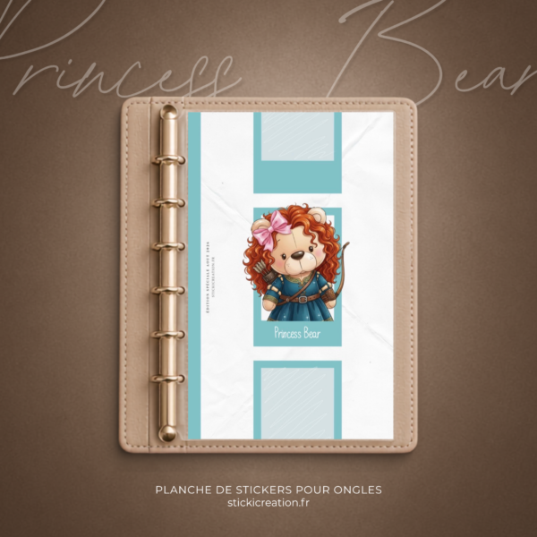 STICKER CARD -PRINCESS BEAR