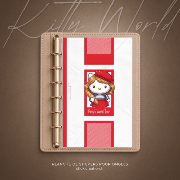 STICKER CARD -KITTY WORLD TOUR