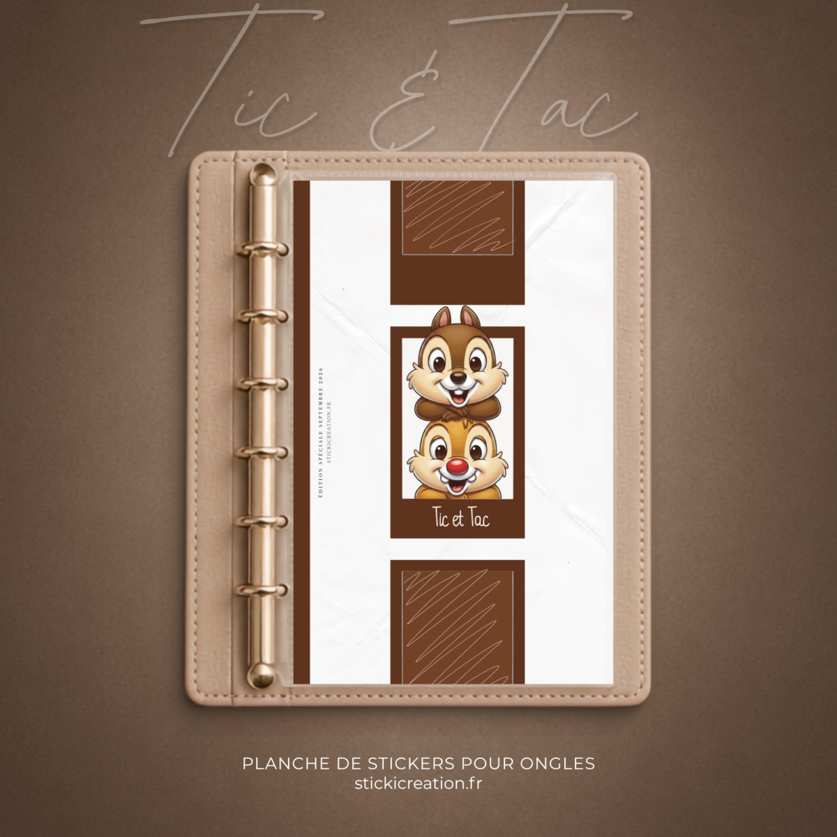 STICKER CARD -TIC ET TAC -SEPTEMBRE