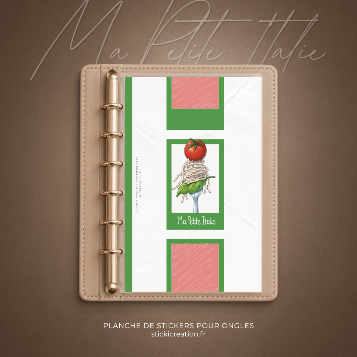 STICKER CARD -MA PETITE ITALIE -SEPTEMBRE