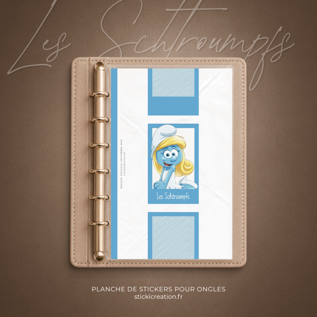 STICKER CARD -LES SCHTROUMPFS -SEPTEMBRE