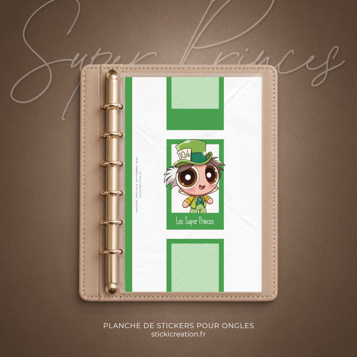 STICKER CARD -LES SUPER PRINCES -SEPTEMBRE