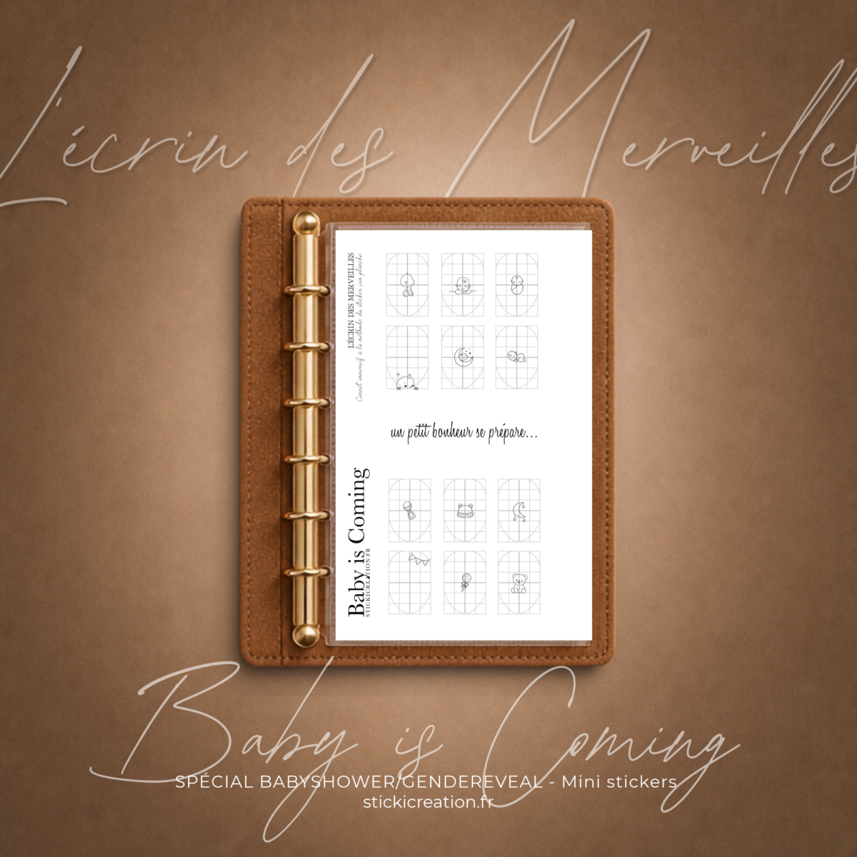 MINI STICKER CARD - BABY IS COMING - L'ÉCRIN DES MERVEILLES