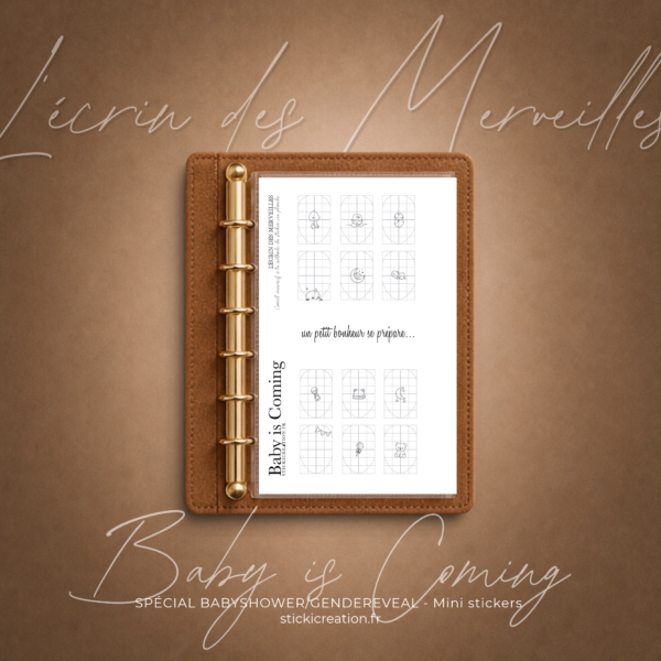 MINI STICKER CARD - BABY IS COMING - L'ÉCRIN DES MERVEILLES